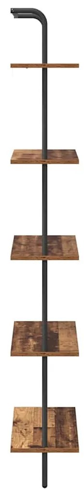 Könyvespolc Régi fa 60 x 24 x 168 cm Faanyag