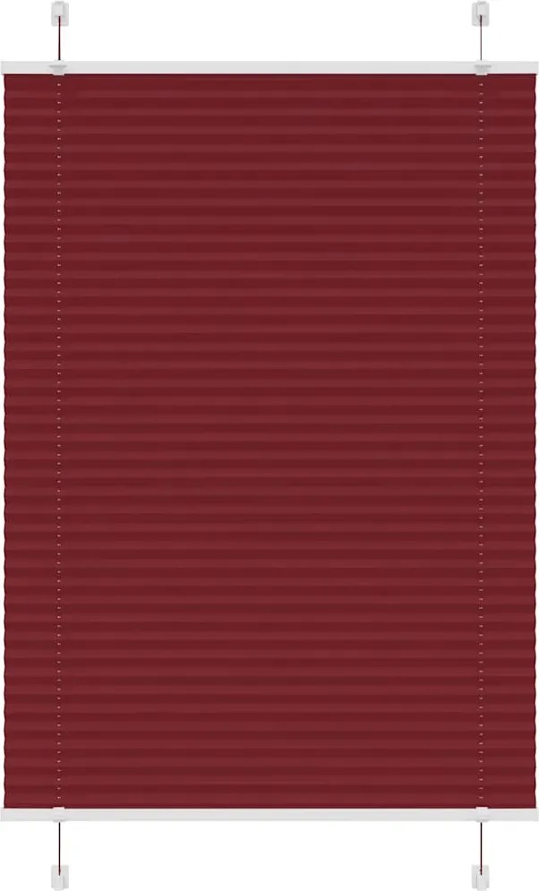 vidaXL pliszírozott redőny Bordeaux piros 85x150 cm szövetszélesség
