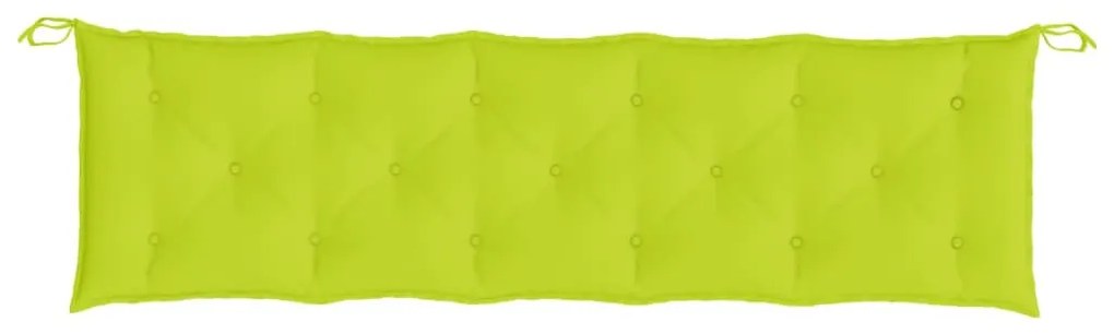 2 db élénkzöld oxford szövet kerti padpárna 180 x 50 x 7 cm