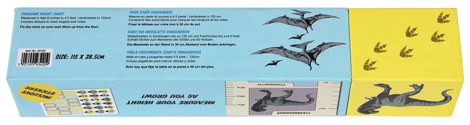 Magasságmérős gyerek matrica ajtóra-falra 28x115 cm Prehistoric Land – Rex London