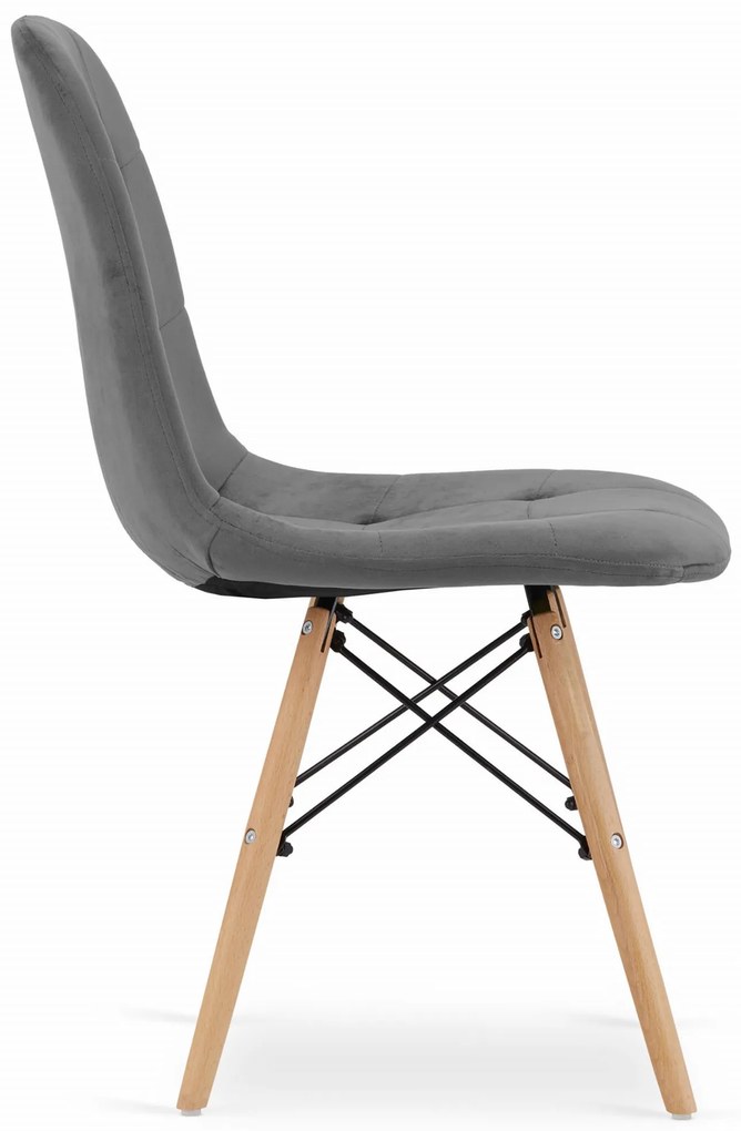 AKCIÓ Szürke bársony étkezőszék DUMO II. minőség