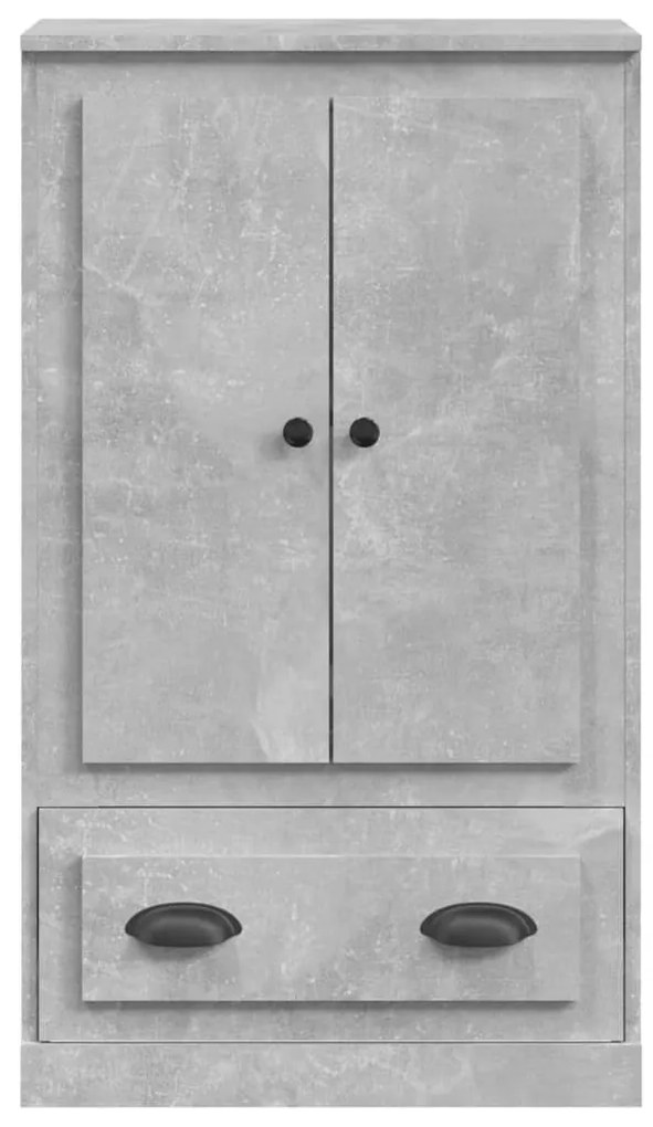 betonszürke szerelt fa magasszekrény 60x35,5x103,5 cm