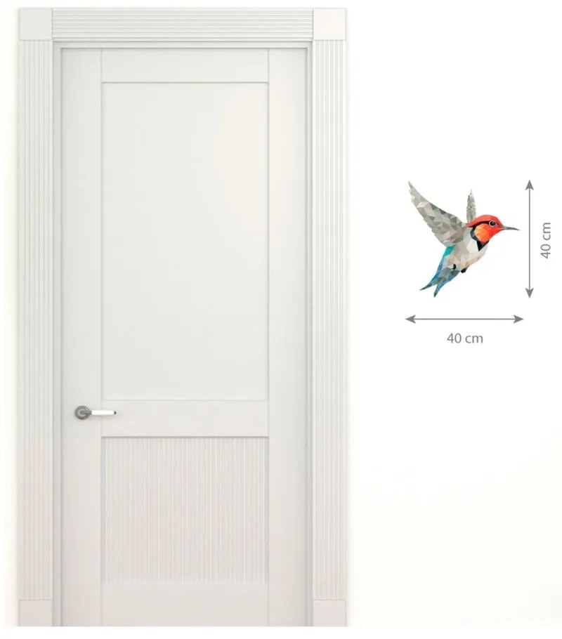 Origami Colibri öntapadós matrica - Ambiance