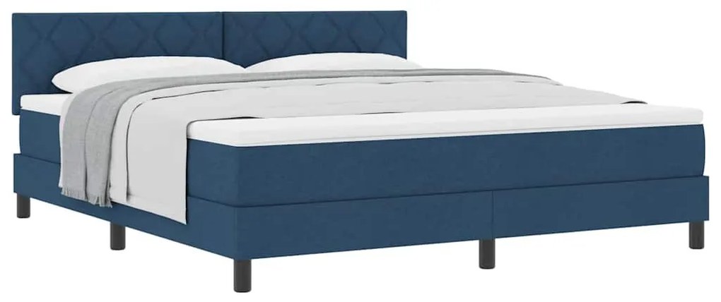 Boxspring ágy matraccal matracmal Kék 180 x 200 cm szövet