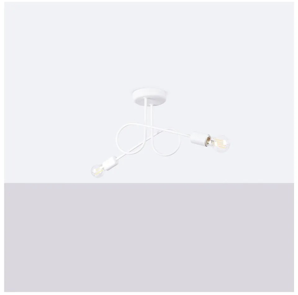 Fehér mennyezeti lámpa 18x57 cm Opulent – Sollux