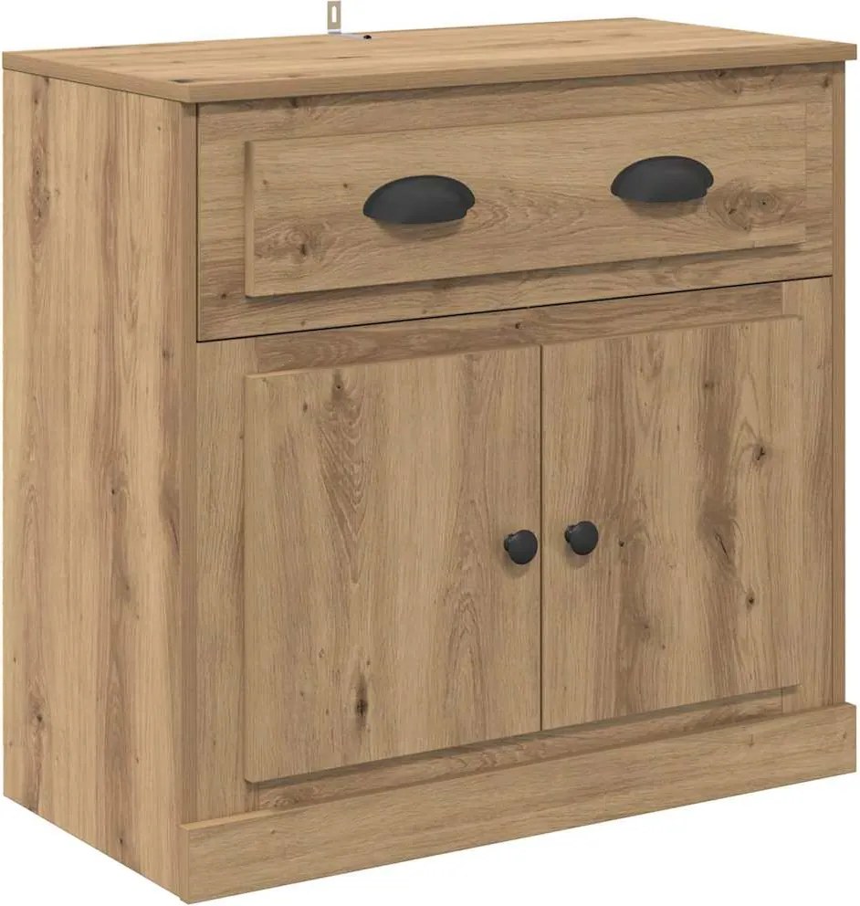 vidaXL Magasfiú fiókkal Artisan tölgy 70 x 35,5 x 67,5 cm Faanyag