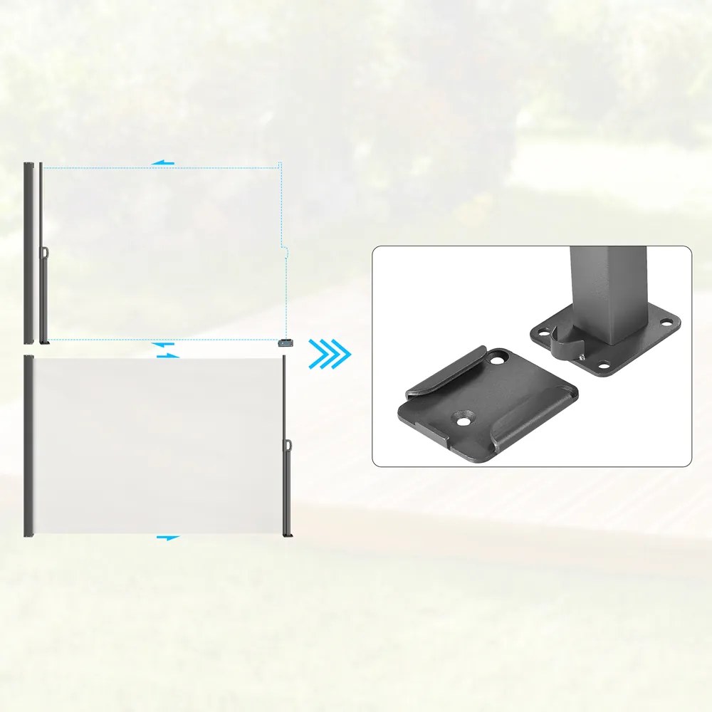 Deuba Nosara oldalsó napellenző 160x300 cm - krém