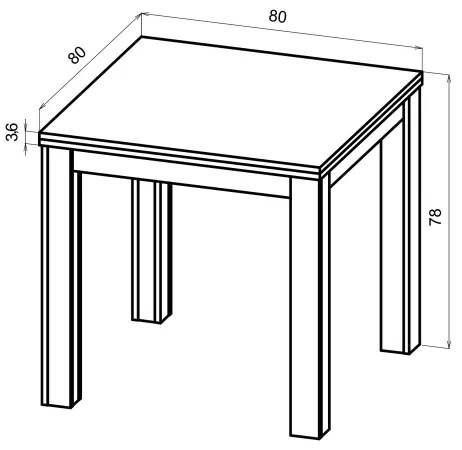 Bővíthető étkezőasztal ZARO artisan tölgy/fekete