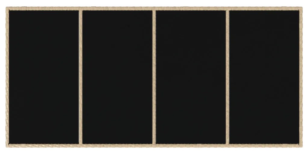 Kert étkező szett 9 pcs Bézs 190 x 90 x 75 cm polirattan