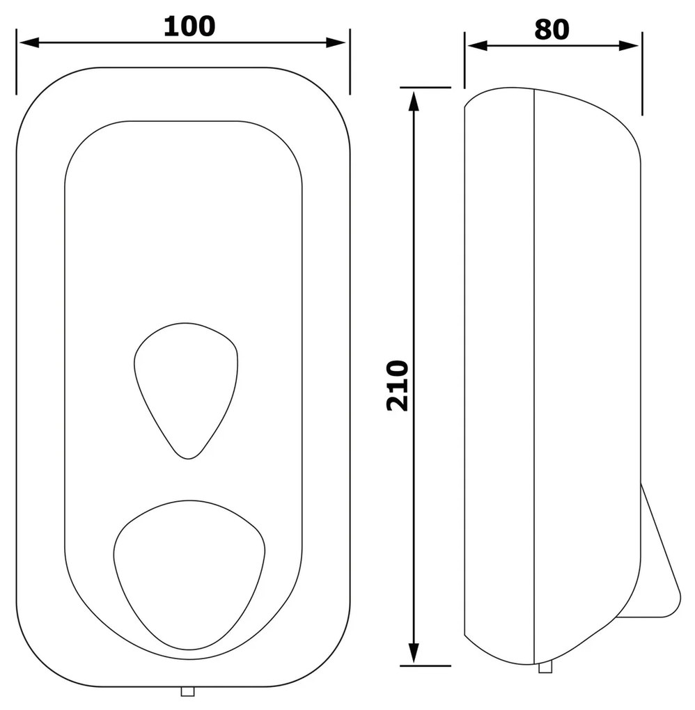 MARPLAST A71401NE színes folyékony szappan adagoló550 ml, ABS/fekete matt