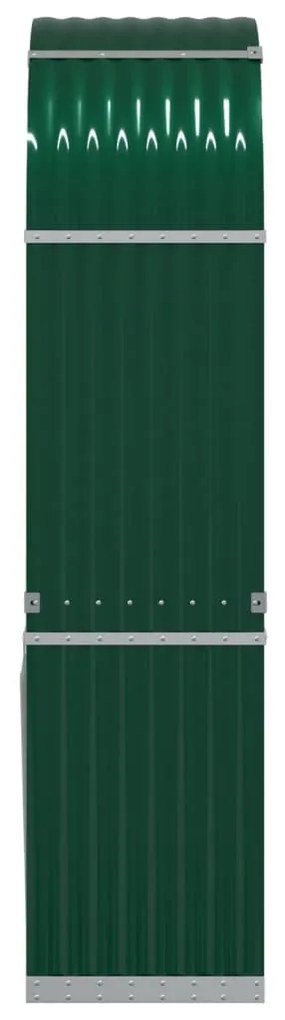 vidaXL zöld horganyzott acél rönktartó 80 x 45 x 190 cm