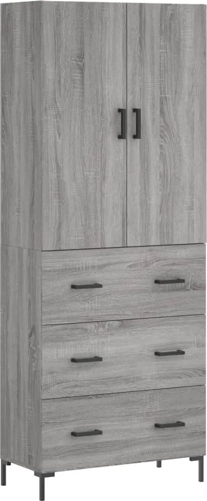 vidaXL szürke sonoma szerelt fa magasszekrény 69,5 x 34 x 180 cm