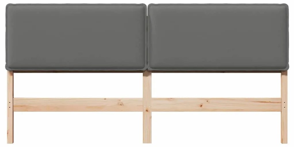 Kárpitozott fejtámla Természetes és Világosszürke 200 cm