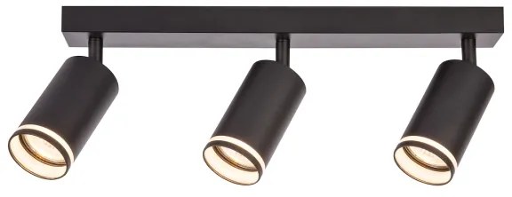 PIPE 3xGU10/10W/230V spotlámpa, fekete