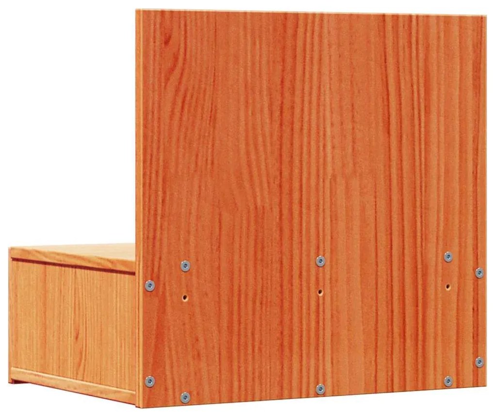 Éjjeli asztal 2 pcs Viaszbarna 42 x 32.5 x 40 cm Tömör fenyőfa