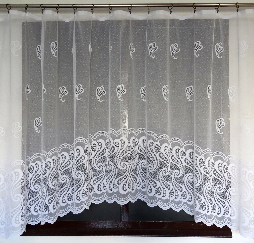 Mg Függöny 4275 Fehér Ív 300X150 kész szalaggal