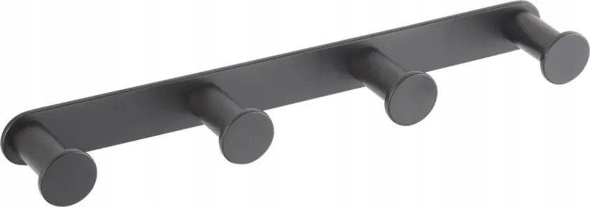 Stella díszléc 4 akasztóval 18.0441-B matt fekete