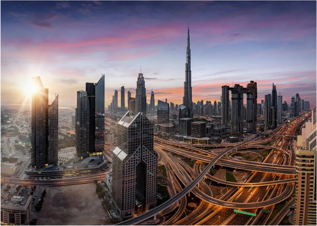 Üveg kép - Dubai panorámája (70x50 cm)
