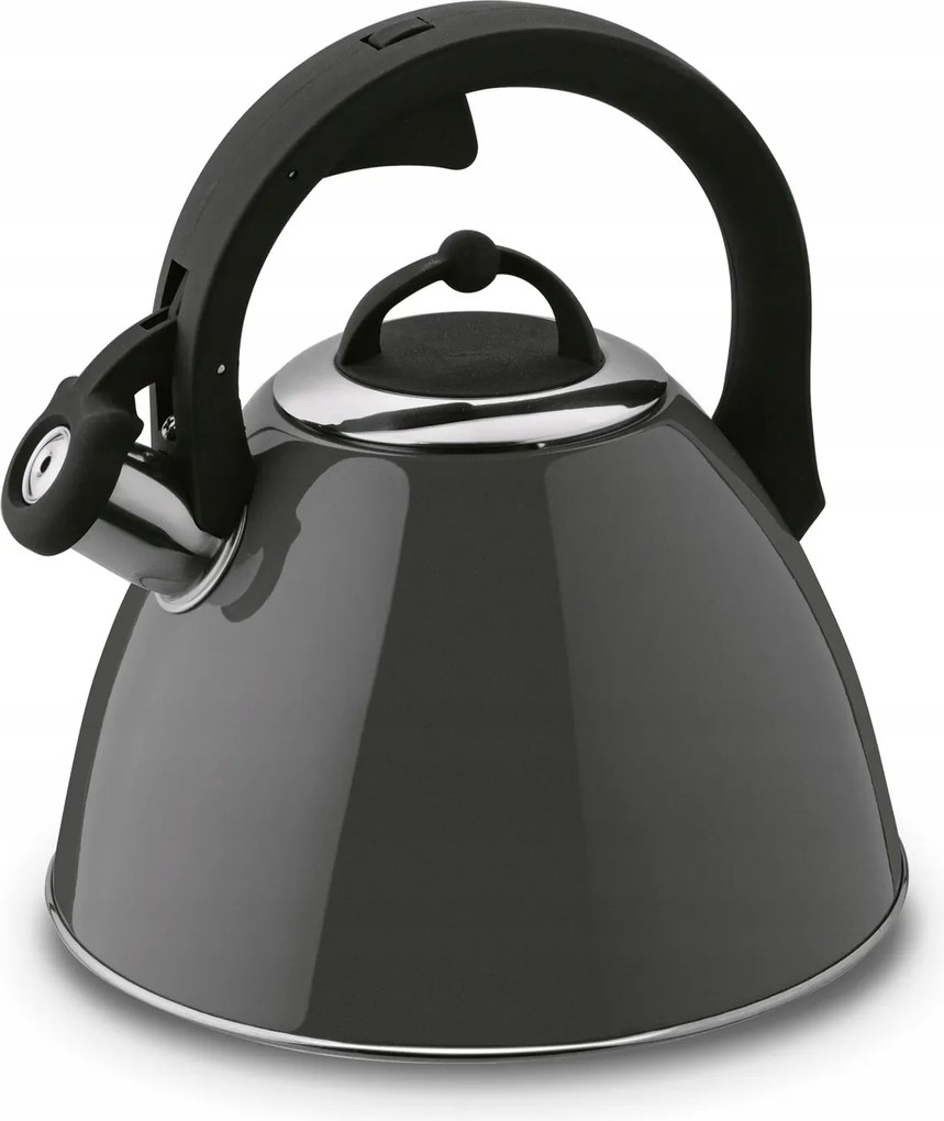 Hagyományos acél vízforraló Konighoffer 3 l szürke és ezüst árnyalatok