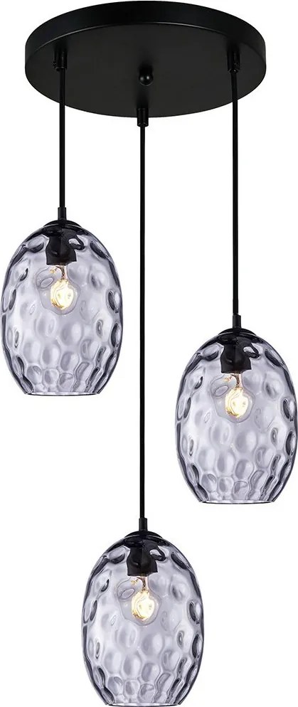 Italux Novala PND-3031-3A-BK-SG Függőlámpa 3x40W/E27 IP20