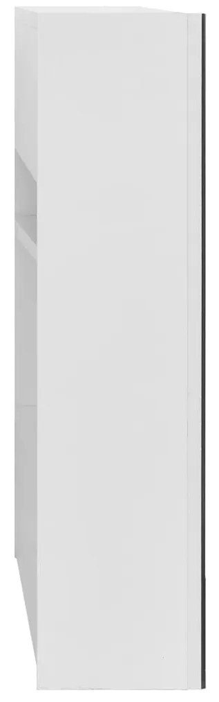 fehér MDF tükrös fürdőszobaszekrény 80 x 15 x 60 cm