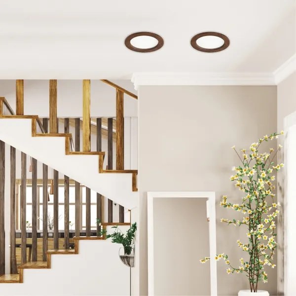 LED mennyezeti lámpa WOODY SPOT LED/16,5W/230V 4000K cseresznye Ø18,5 cm