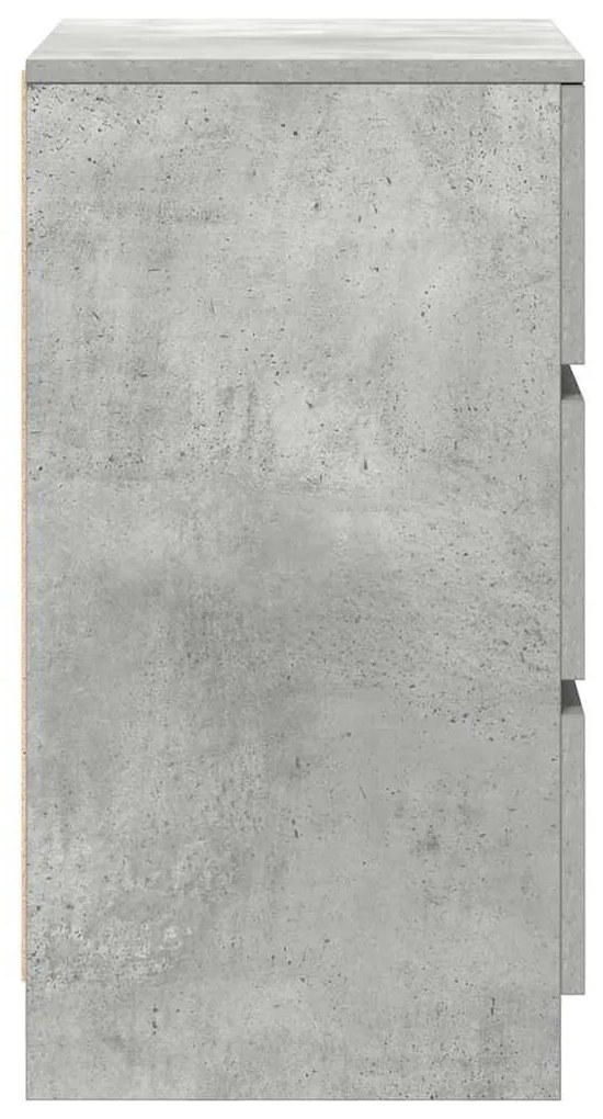 betonszürke éjjeliszekrény 3 fiókos 39x35x65 cm
