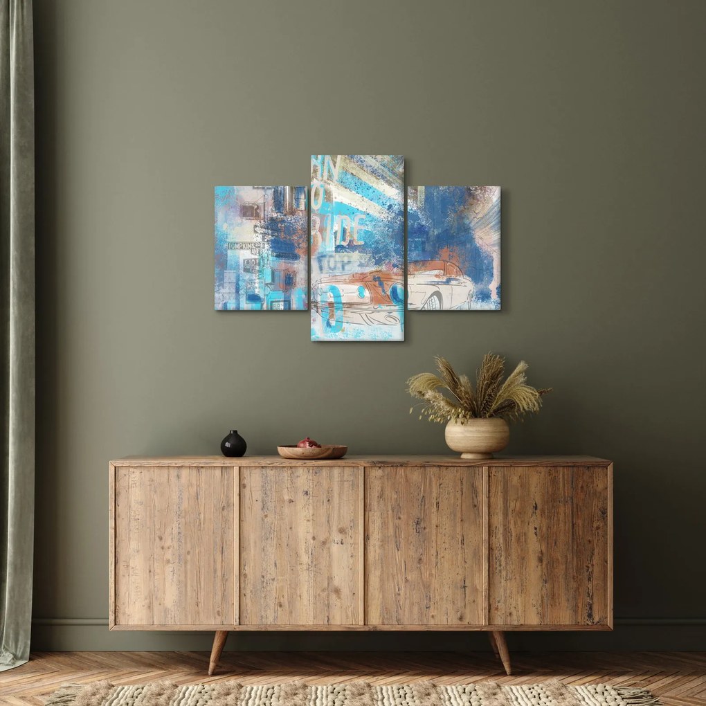 Kép - lovaglásra született, kék tónusok (90x60 cm)
