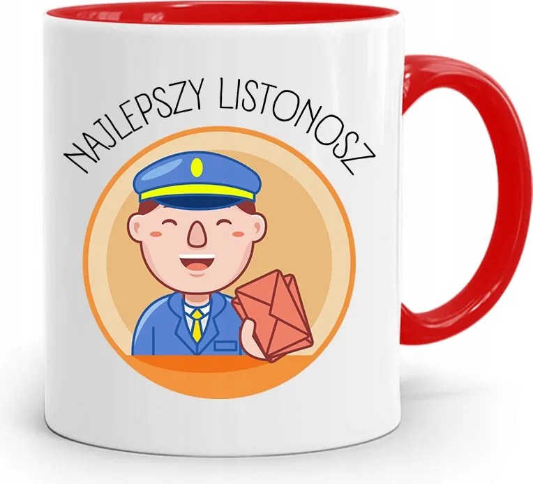 Piros Bögre Ajándék Postásnak Legjobb nyomott mintával