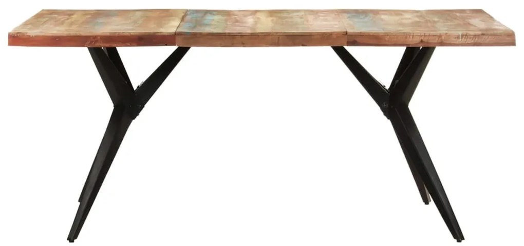 Tömör újrahasznosított fa étkezőasztal 180 x 90 x 76 cm