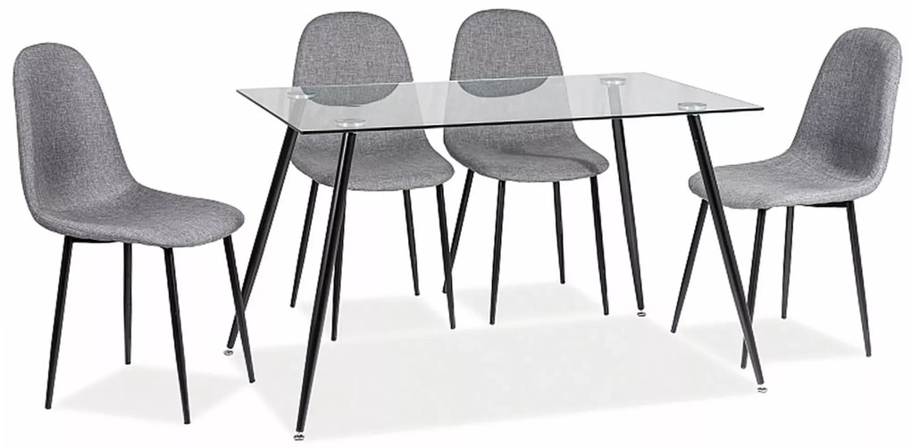 AKCIÓ Szürke FOX szék fekete lábakkal II. osztály