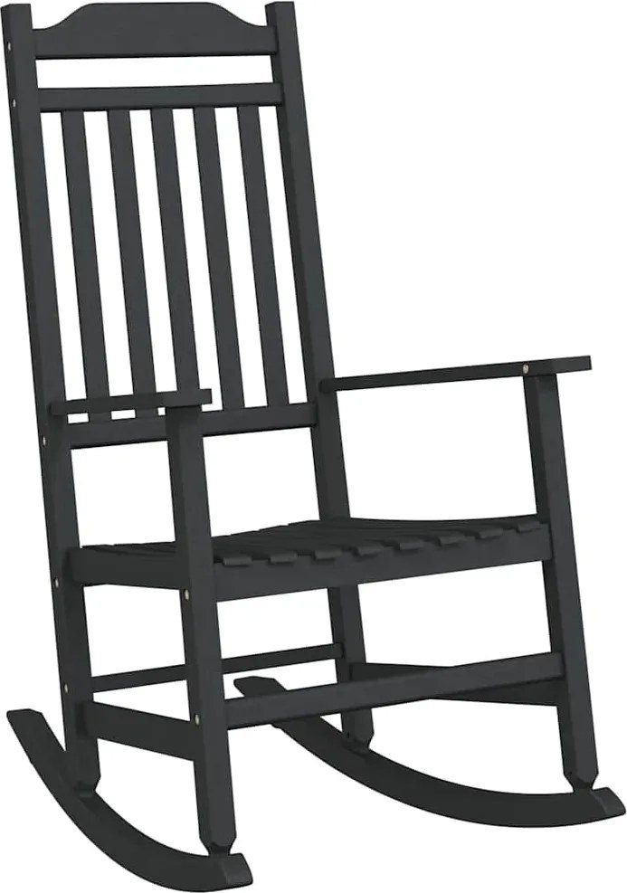 vidaXL Hintaszék Fekete 84 x 65 x 114 cm Gyanta