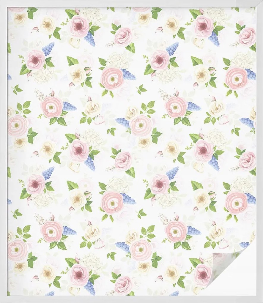 Tejfólia Ablaküveg Védelem és Adatvédelem Virágmintás 100x116 cm