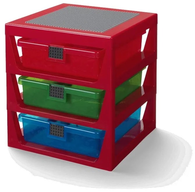 Storage piros rendszerező 3 fiókkal - LEGO®