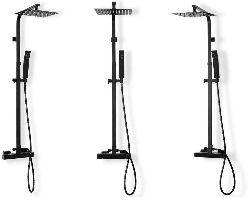 Termosztátos zuhanyszett Rea FENIX  Milan black mat