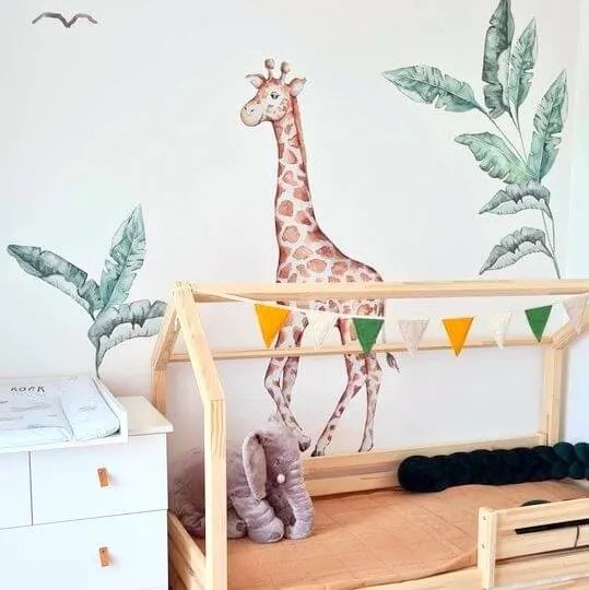 INSPIO Textil falmatricák - Zsiráf a SZAFARI világából