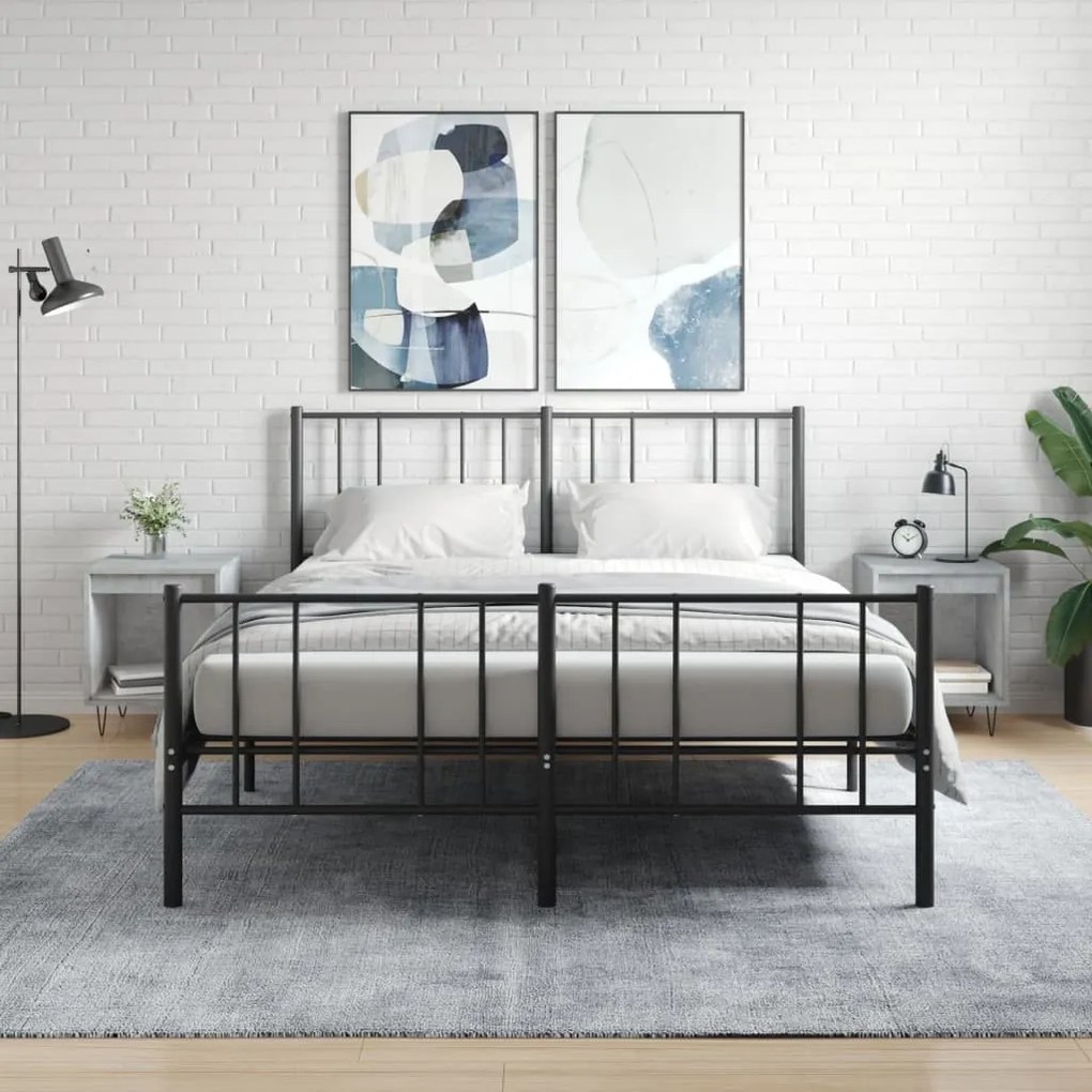 2 db betonszürke szerelt fa éjjeliszekrény 40 x 35 x 50 cm