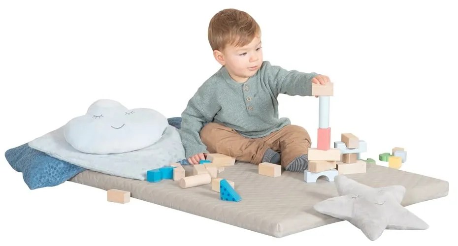 Bézs játszószőnyeg 78x100 cm Greyish gesteppt – Roba