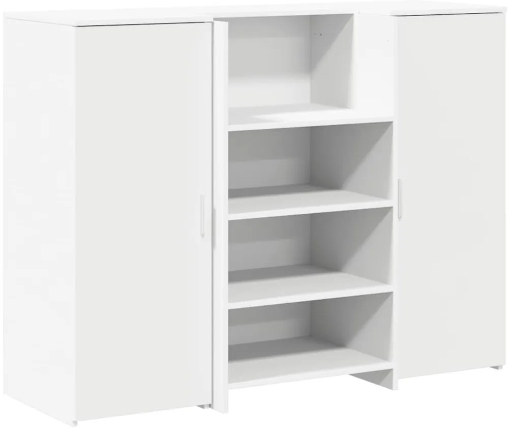 recepciós pult fehér 135x50x103,5 cm szerelt fa