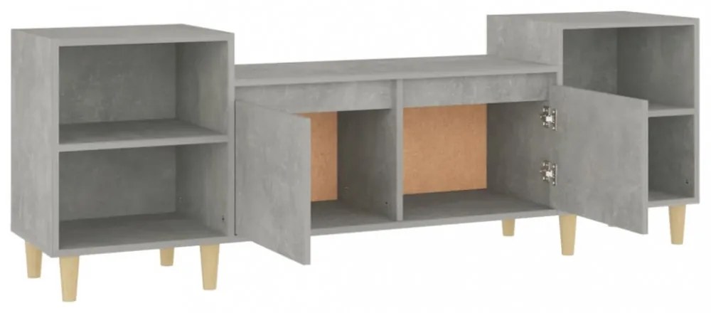 betonszürke szerelt fa TV-szekrény 160x35x55 cm