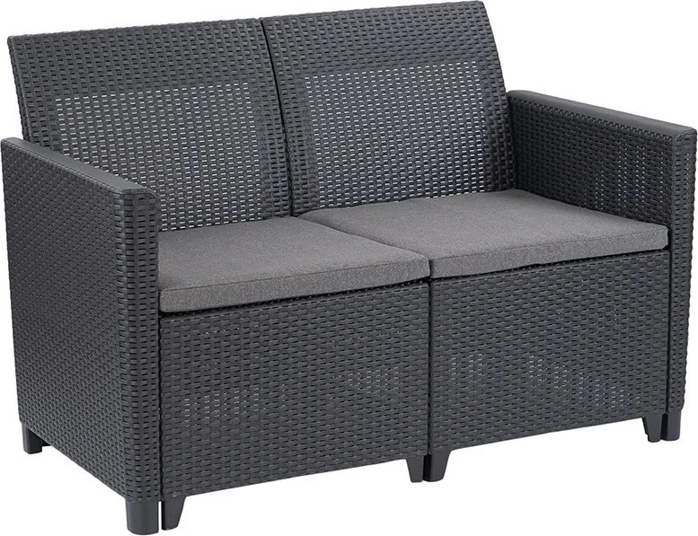 Claire 2 üléses műrattan kerti kanapé