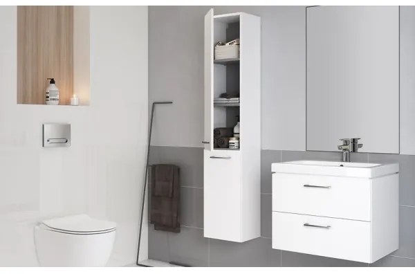 Cersanit S801-147-DSM - LARA 60 cm fehér, falra szerelhető fürdőszobaszekrény mosdóval