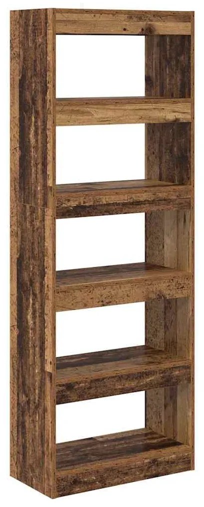 Könyvespolc Régi fa 60 x 30 x 166 cm Faanyag