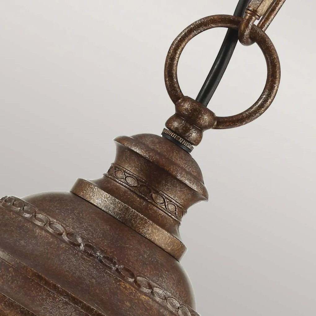 ELSTEAD FE-EB8-L-BRB ENGLISH BRIDLE Kültéri Függő Lámpa Antik Bronz, Átlátszó IP23