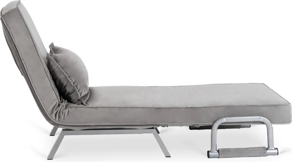 Dönthető fotel szürke bársony kárpittal – BART