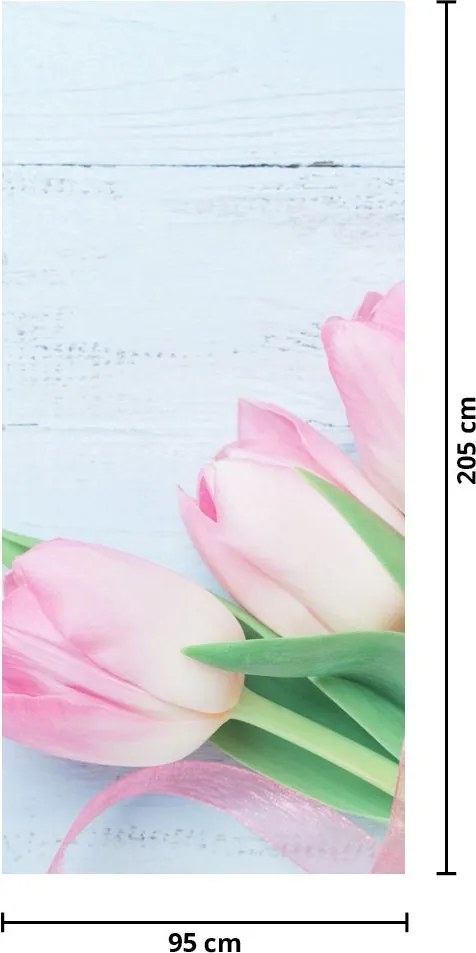 Fotótapéta ajtóra - Tulipáncsokor (95x205cm)