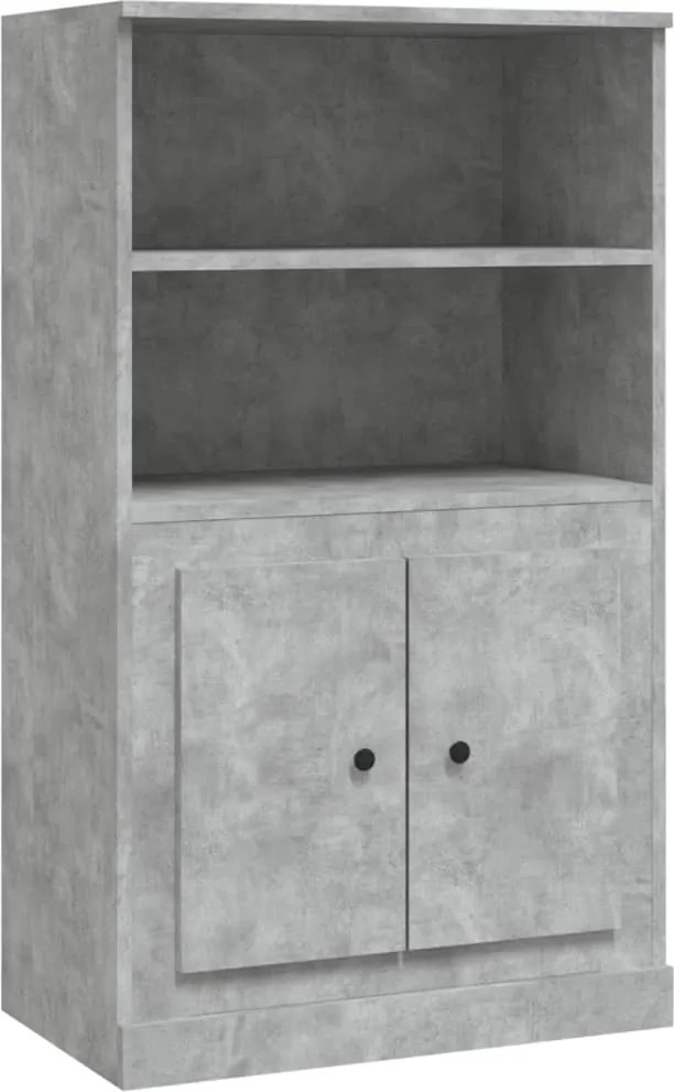 vidaXL betonszürke szerelt fa magasszekrény 60x35,5x103,5 cm