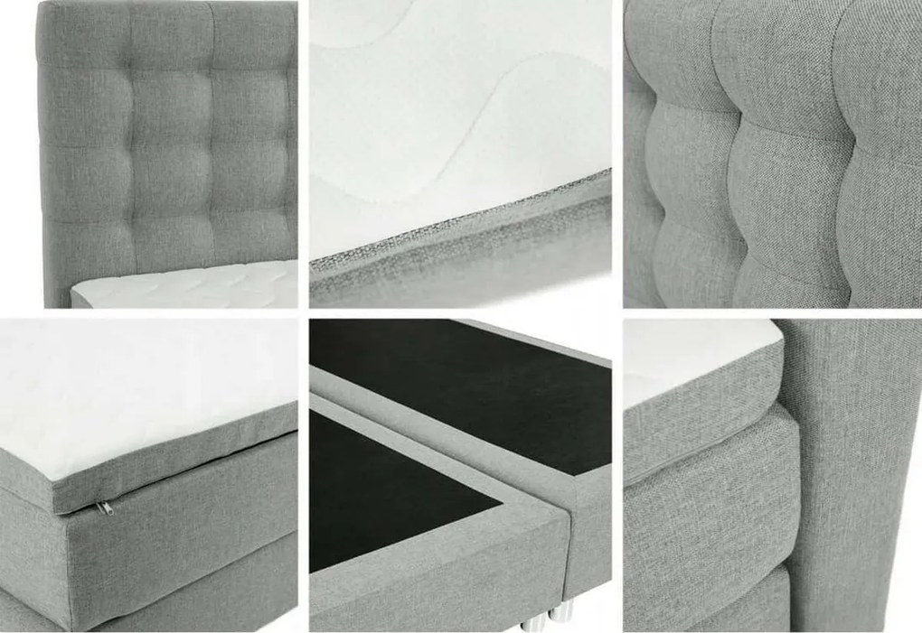 RIVERA kárpitozott ágy + fedőmatrac, 160x200, inari 100