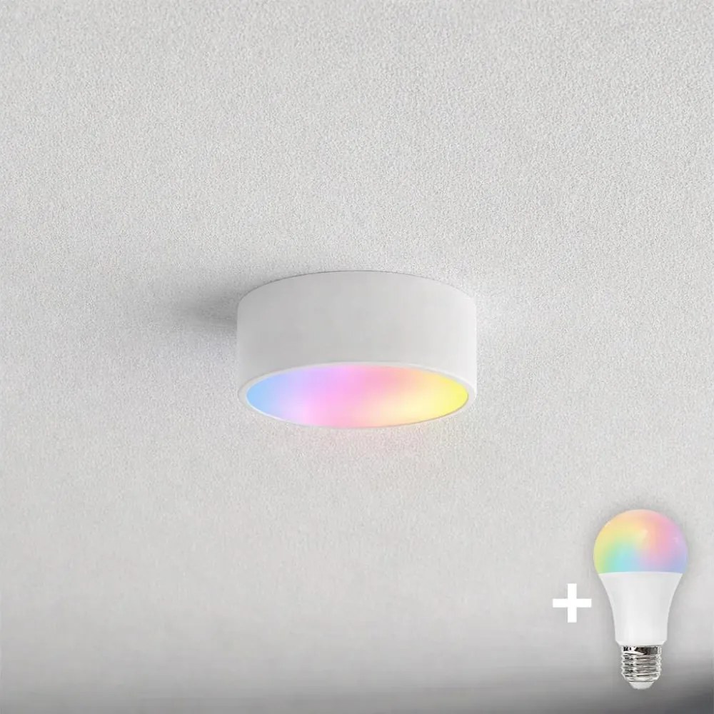 Brilagi - LED RGBW fényerőszabályozható fürdőszobai mennyezeti lámpa CLARE 1xE27/9W/230V IP54 Wi-Fi fehér