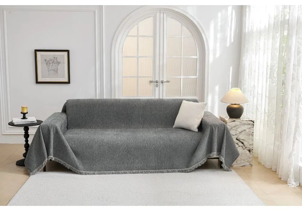 Sötétszürke háromszemélyes kanapé huzat Talo – Filumi